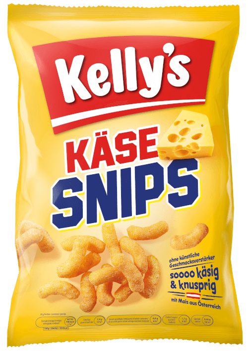 Verpackung von Kelly’s Cheese Snips